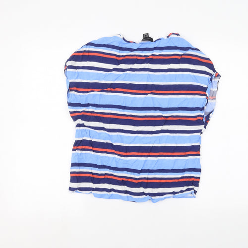 Atmosphere Womens Blue Striped  Basic T-Shirt Size 14