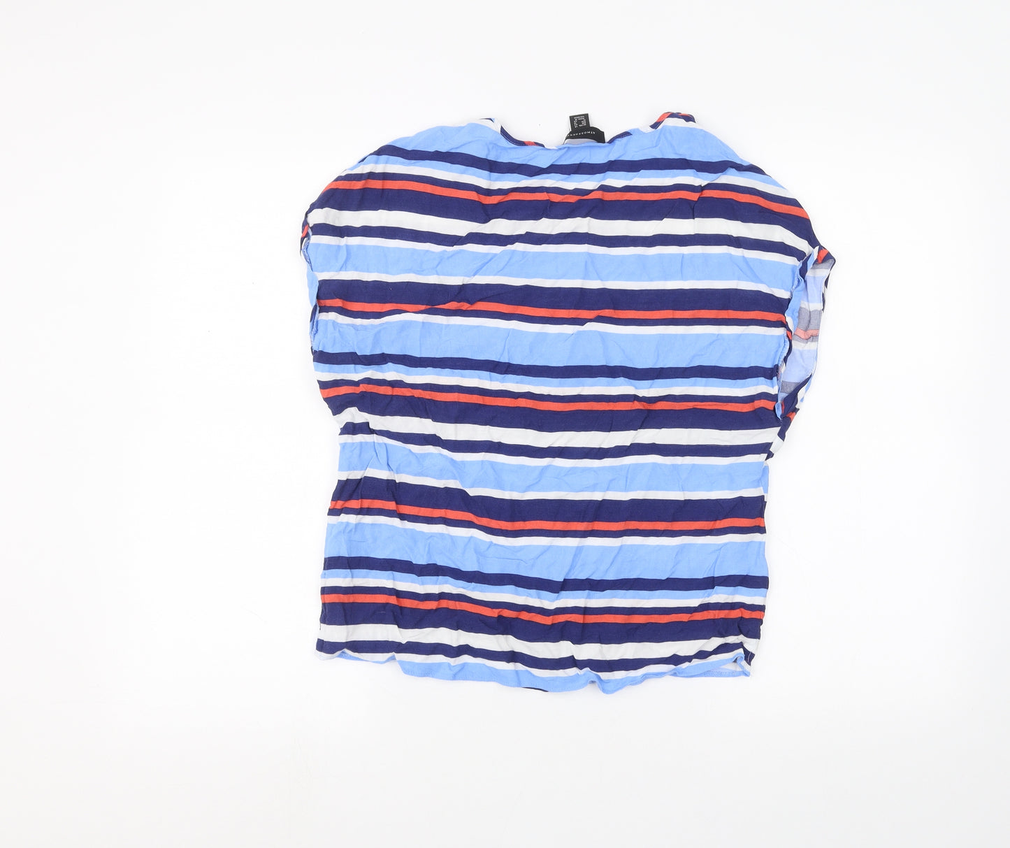 Atmosphere Womens Blue Striped  Basic T-Shirt Size 14