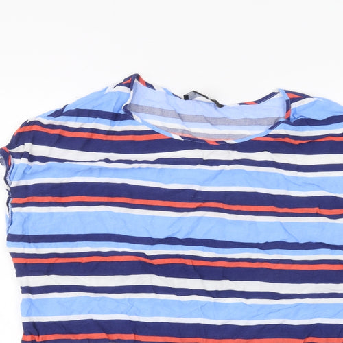 Atmosphere Womens Blue Striped  Basic T-Shirt Size 14