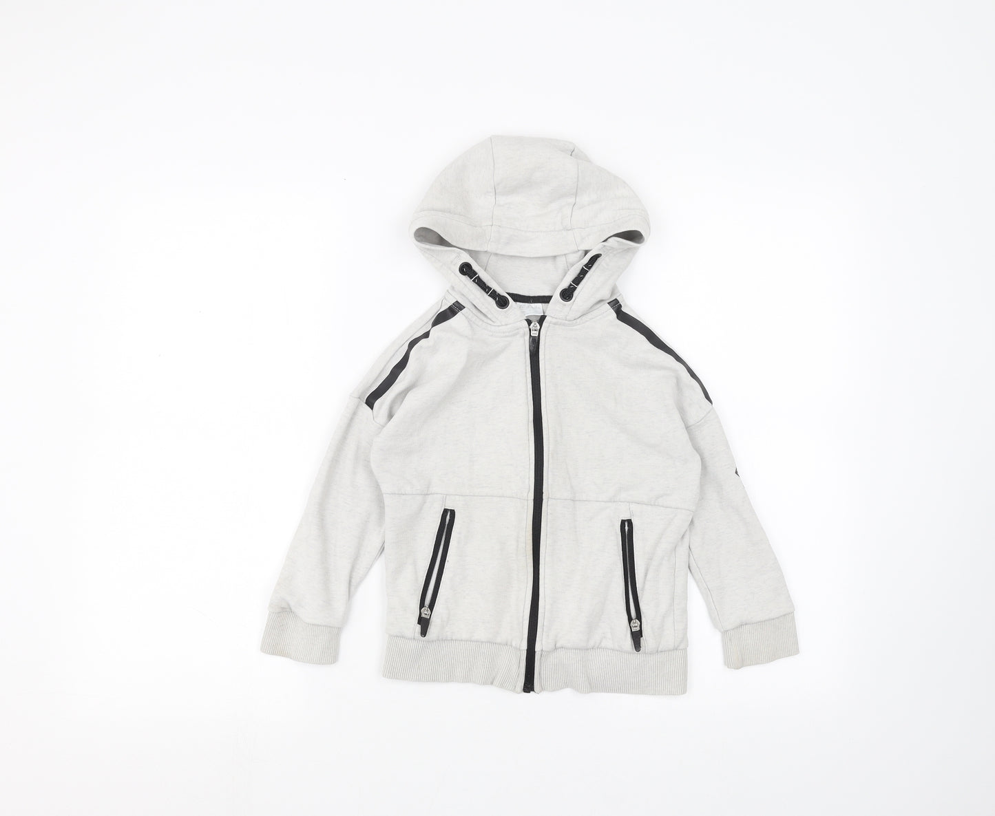 F&F Girls White   Full Zip Hoodie Size 5-6 Years