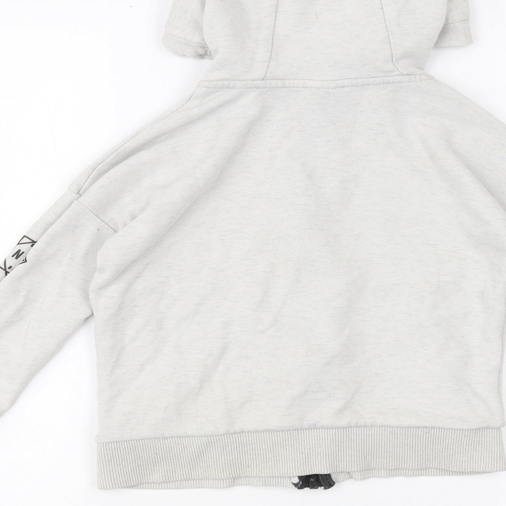 F&F Girls White   Full Zip Hoodie Size 5-6 Years