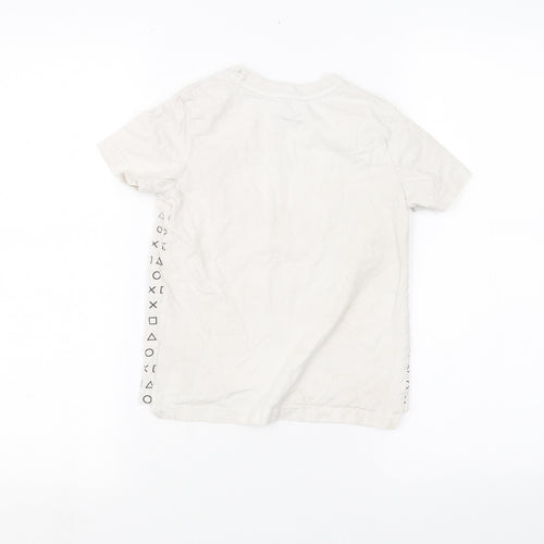 Fashion Boys White   Basic T-Shirt Size 6-7 Years  - PlayStation