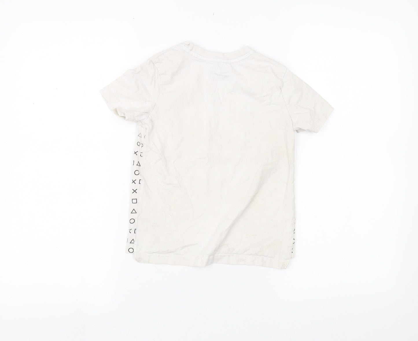Fashion Boys White   Basic T-Shirt Size 6-7 Years  - PlayStation