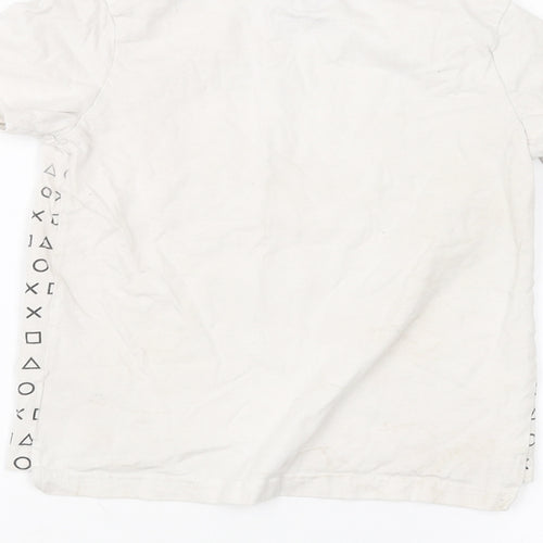 Fashion Boys White   Basic T-Shirt Size 6-7 Years  - PlayStation