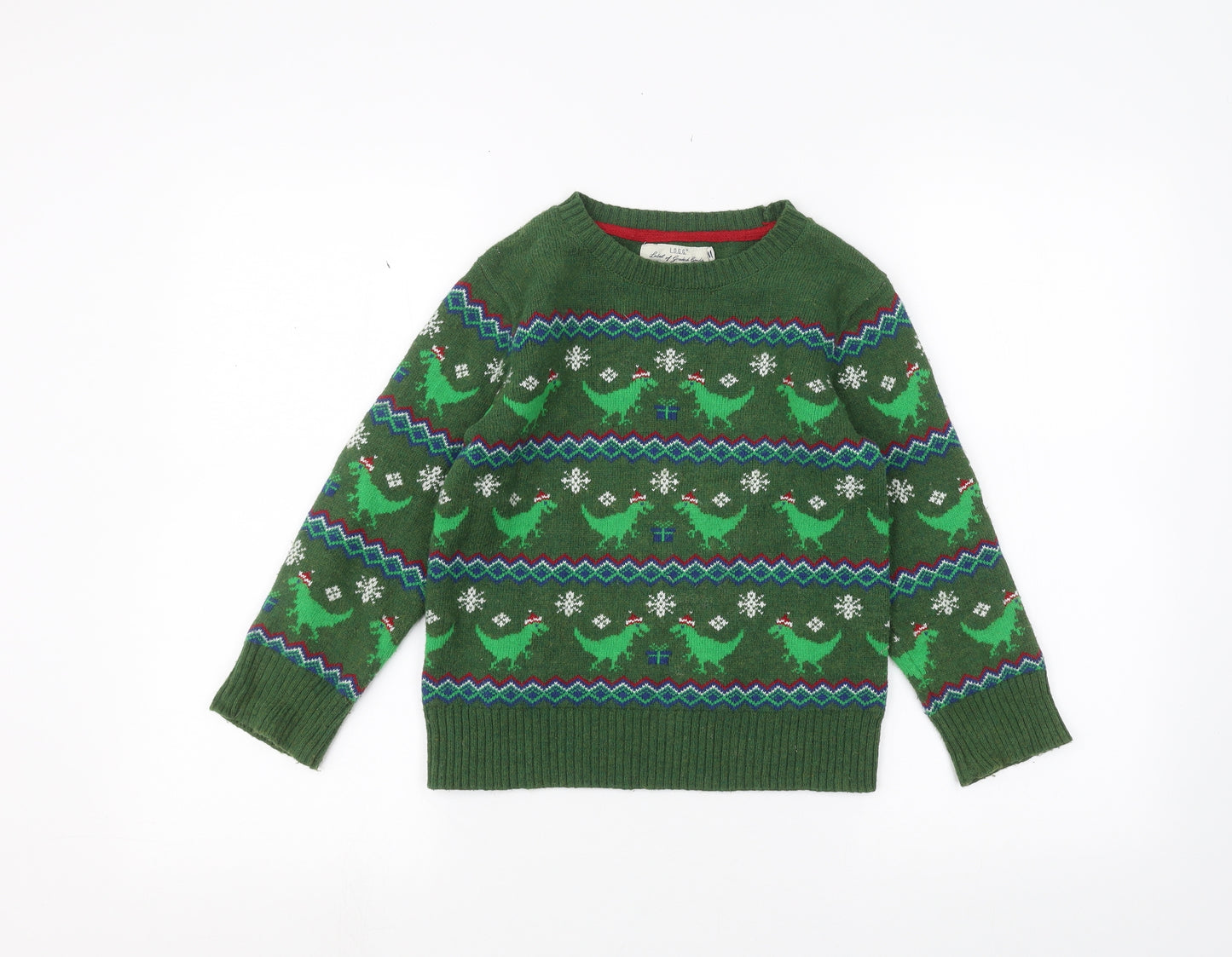 H&M Boys Green   Pullover Jumper Size 7-8 Years  - christmas