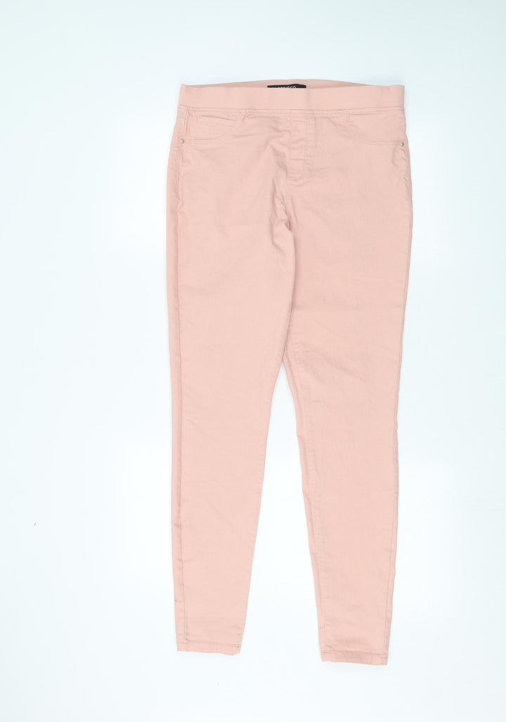 PEP&CO Womens Pink Jegging Jeans Size 12 L28 in