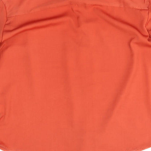 Modis Womens Orange   Basic Button-Up Size M