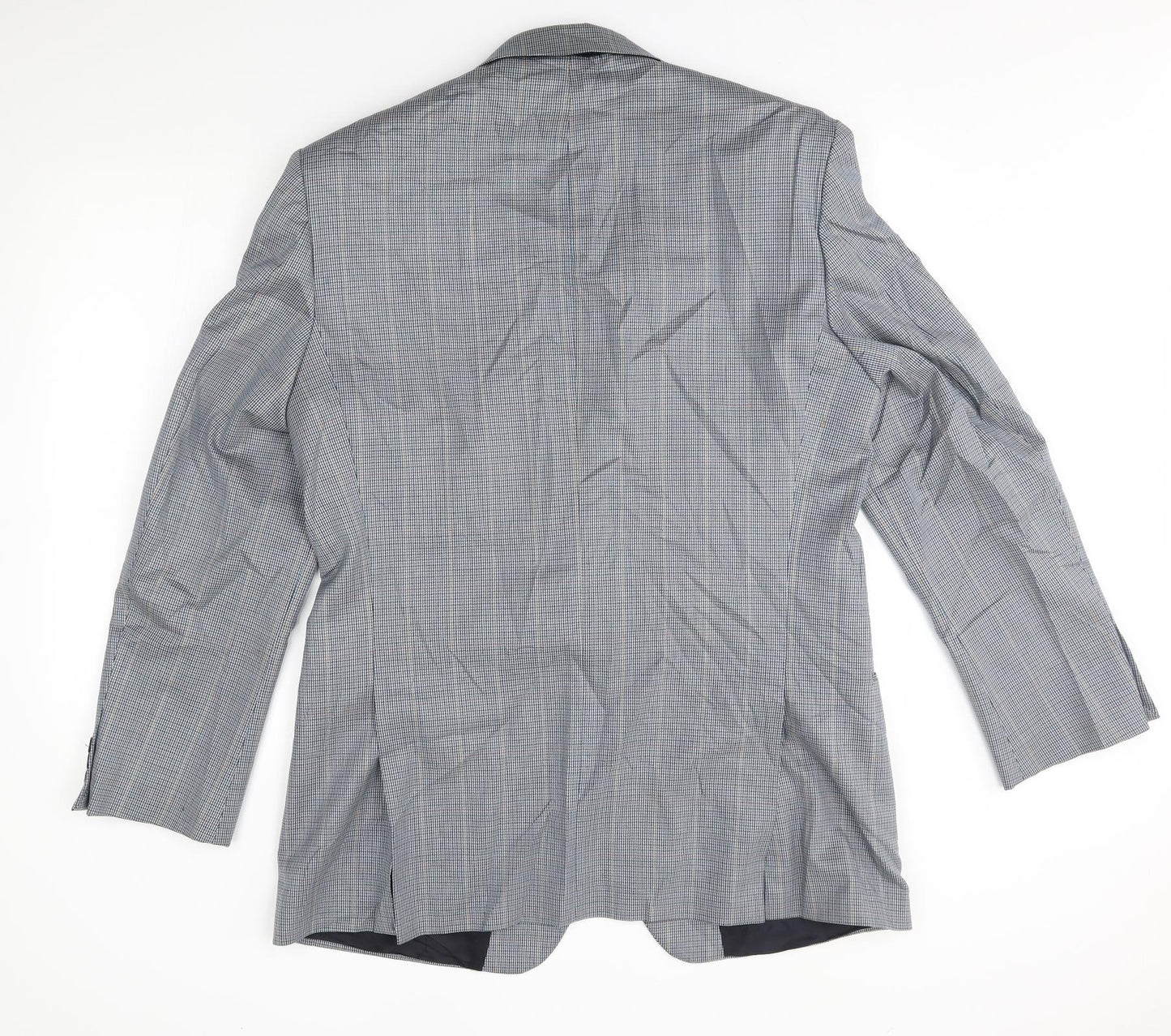 M&S Mens Grey Plaid  Jacket Blazer