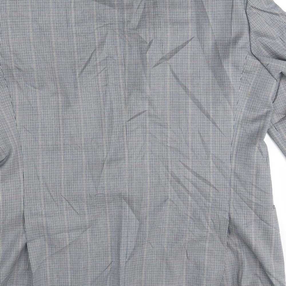 M&S Mens Grey Plaid  Jacket Blazer