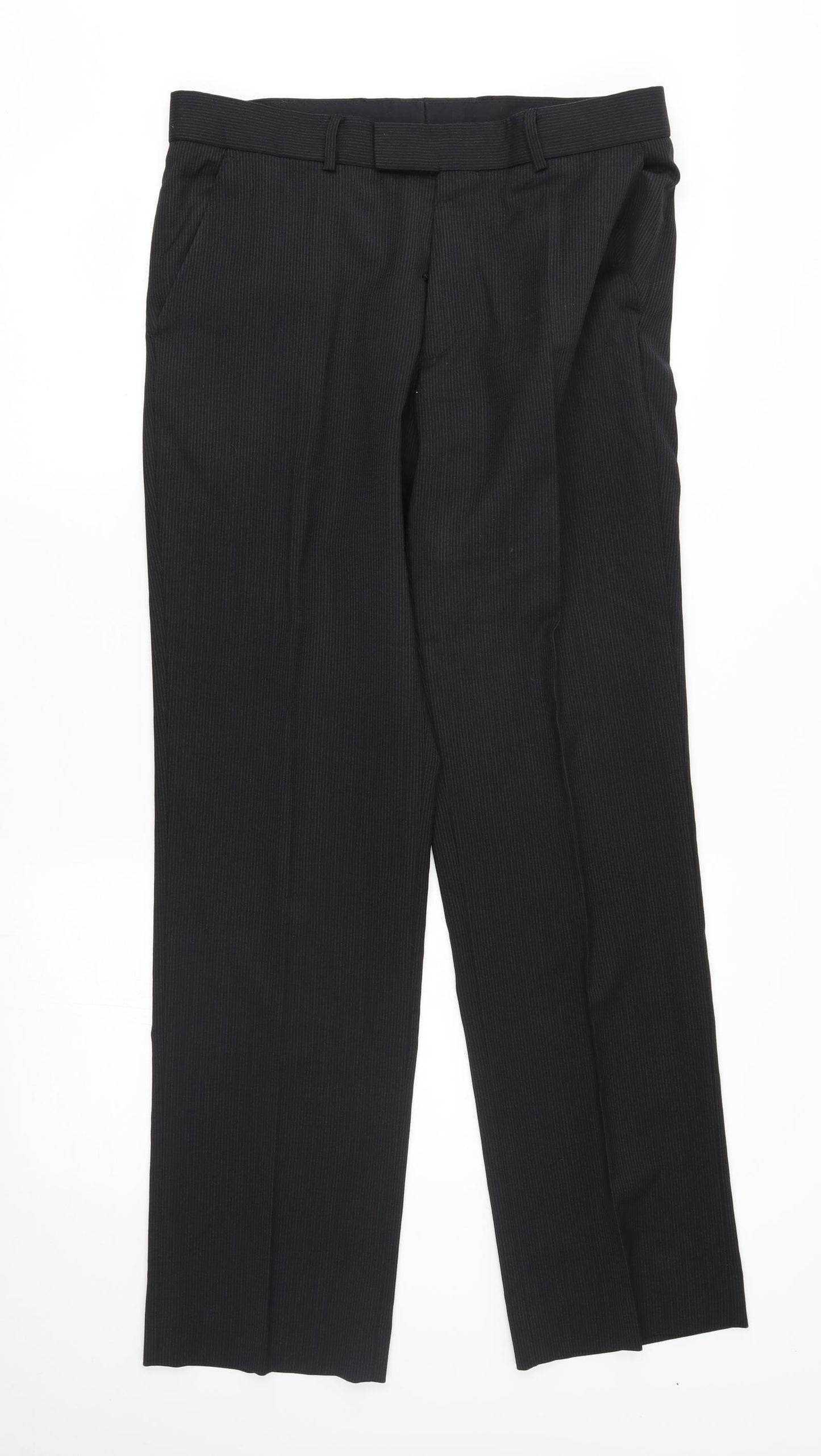 Jasper Conran Mens Black Striped   Suit Trousers  L30 in