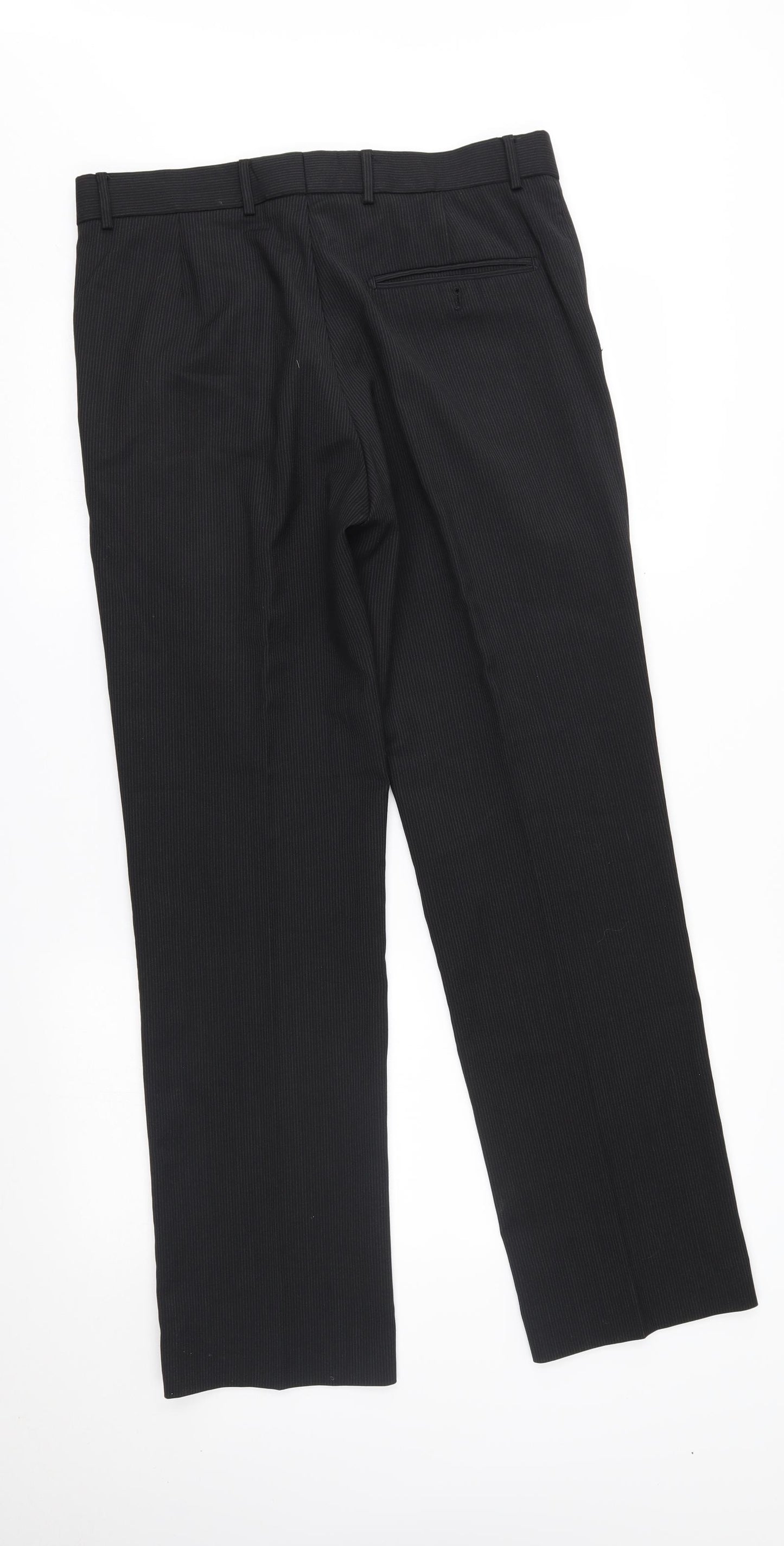 Jasper Conran Mens Black Striped   Suit Trousers  L30 in