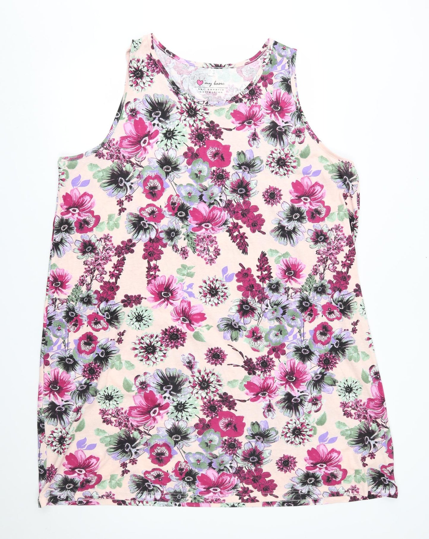 BPC Womens Pink Floral  A-Line  Size 2XL