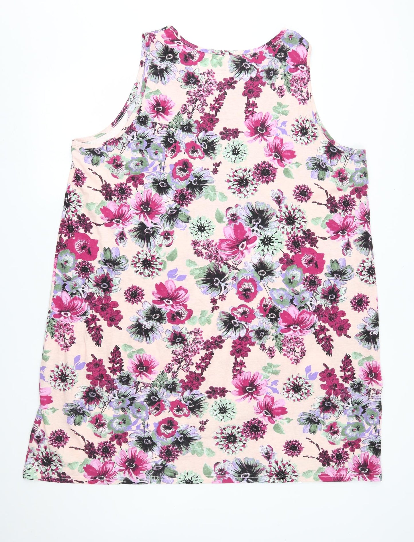 BPC Womens Pink Floral  A-Line  Size 2XL
