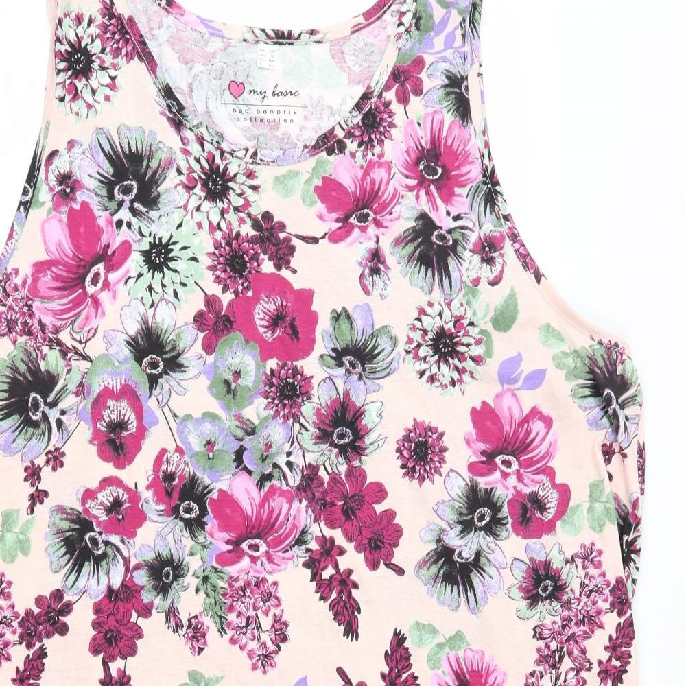 BPC Womens Pink Floral  A-Line  Size 2XL