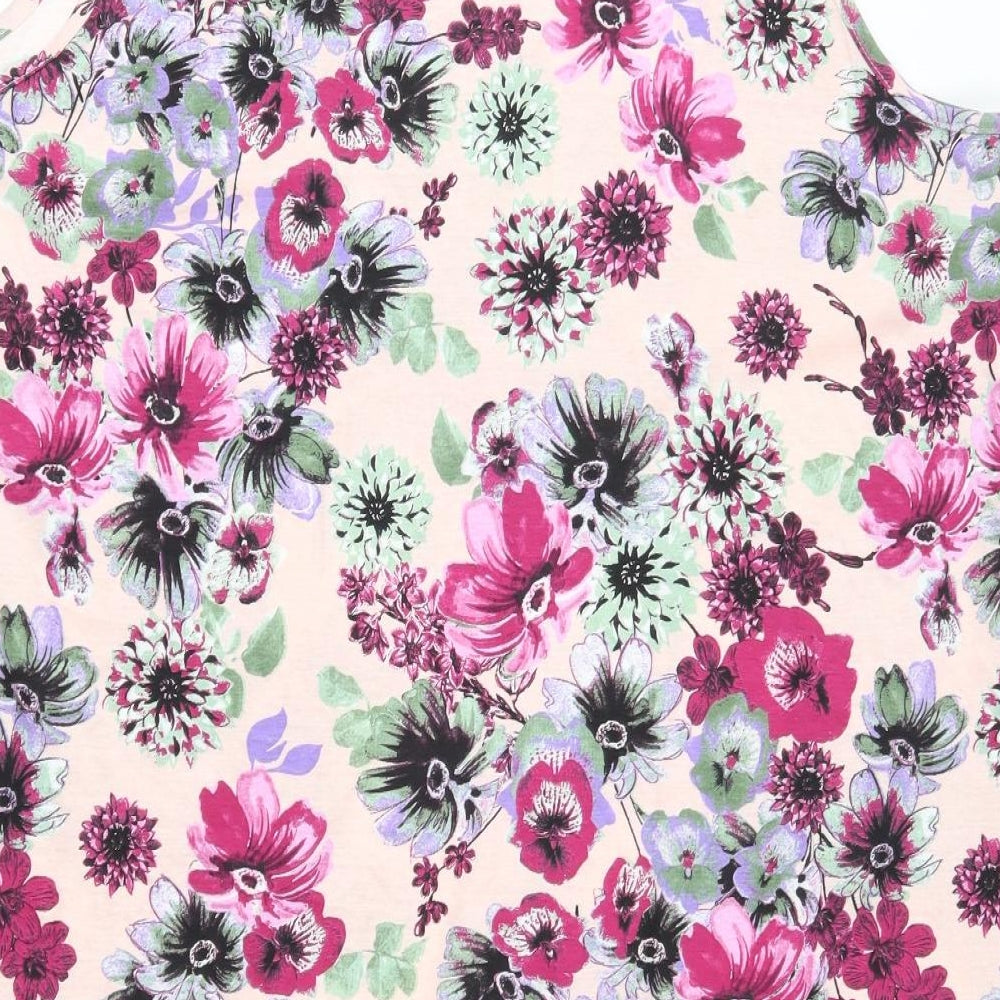 BPC Womens Pink Floral  A-Line  Size 2XL