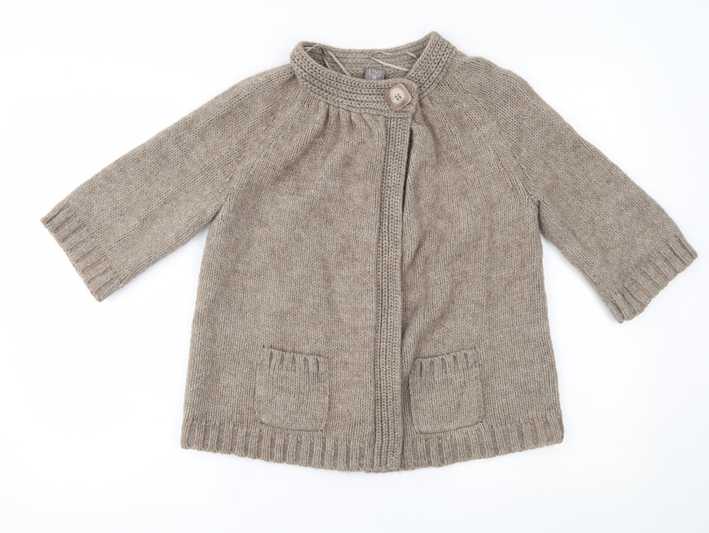 TU Womens Brown   Cardigan Jumper Size 12