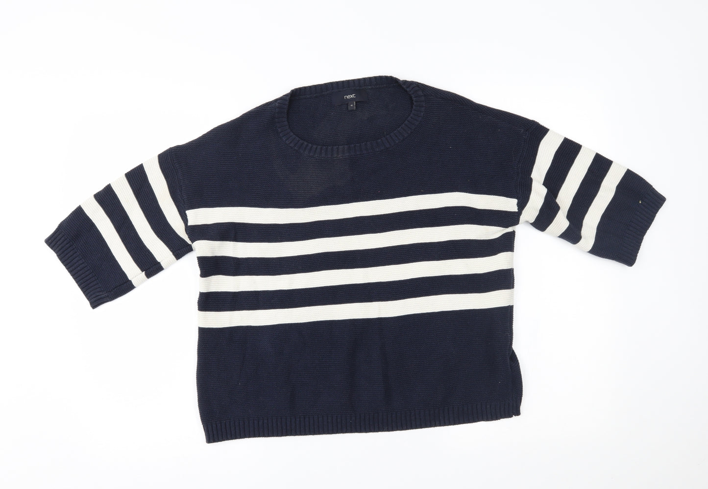 NEXT Womens Blue Striped  Pullover Jumper Size 12