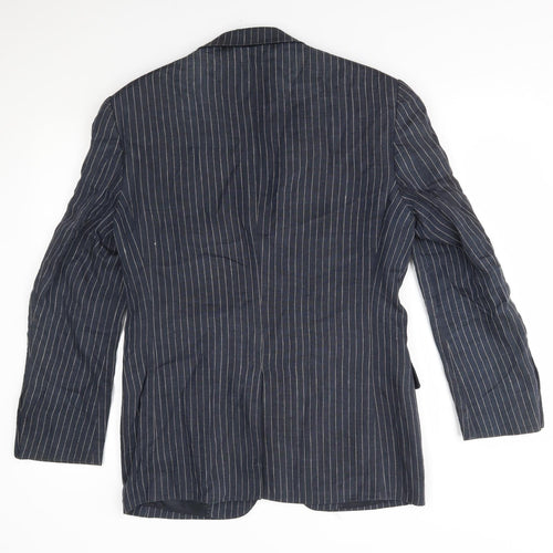 M&S Mens Blue Striped  Jacket Blazer Size 36