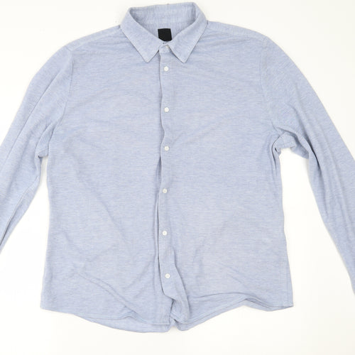 H&M Mens Blue    Button-Up Size XL  - muscle fit