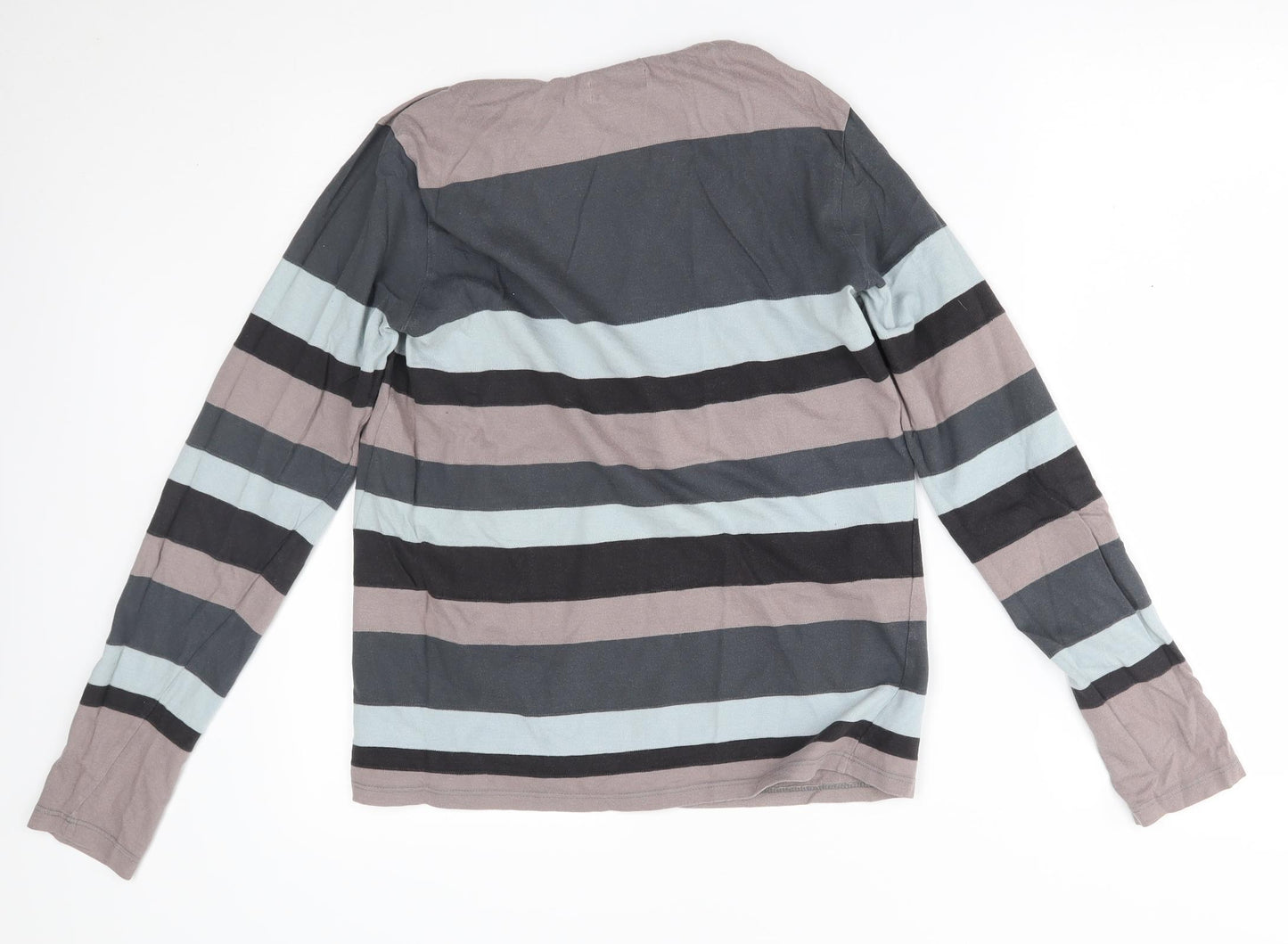 Reiss Mens Grey Striped   T-Shirt Size S