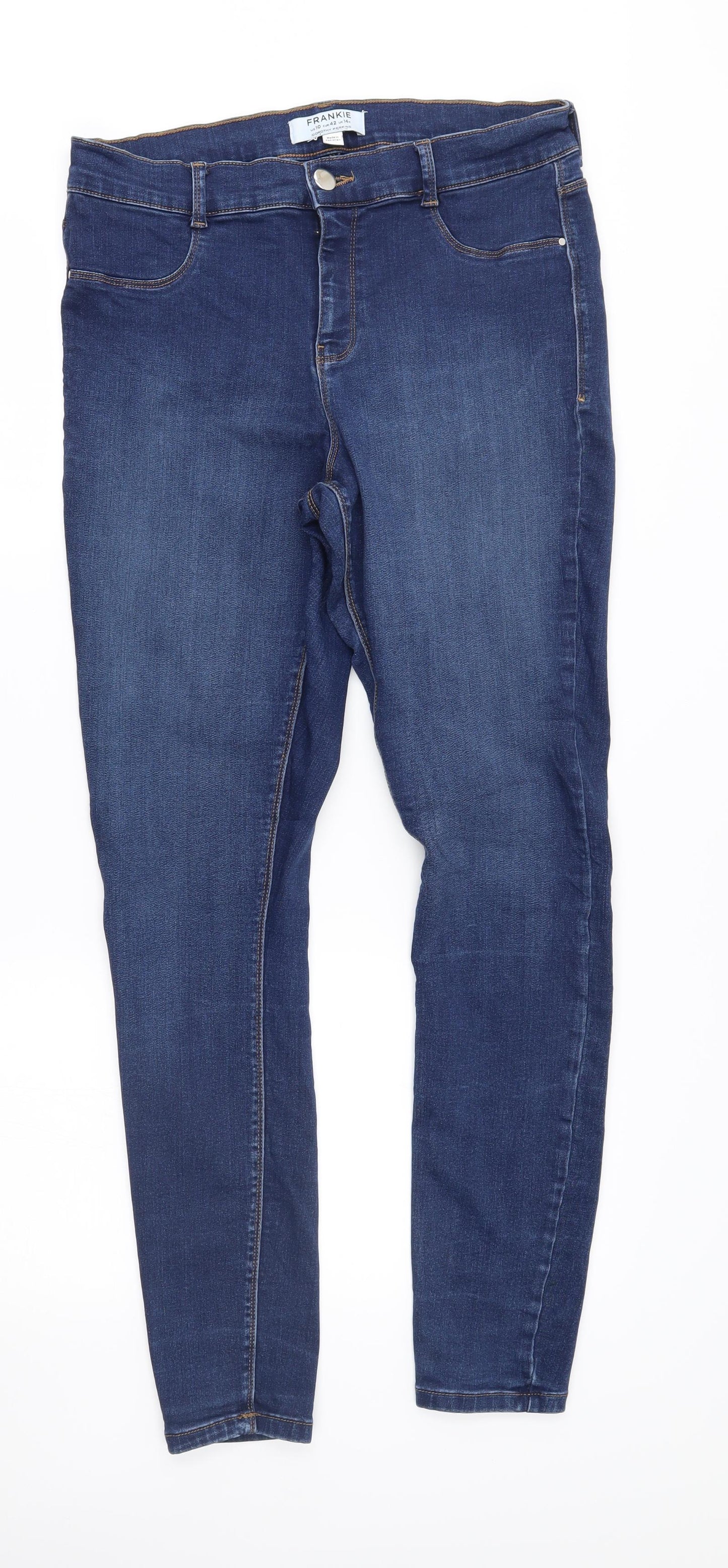 Dorothy Perkins Womens Blue   Skinny Jeans Size 14 L28 in - frankie