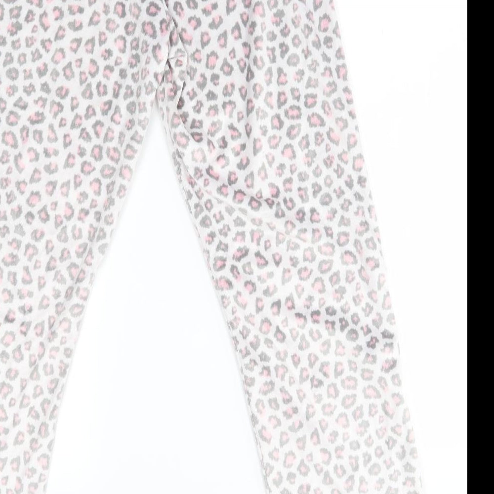 George Womens Pink Animal Print   Lounge Pants Size 8