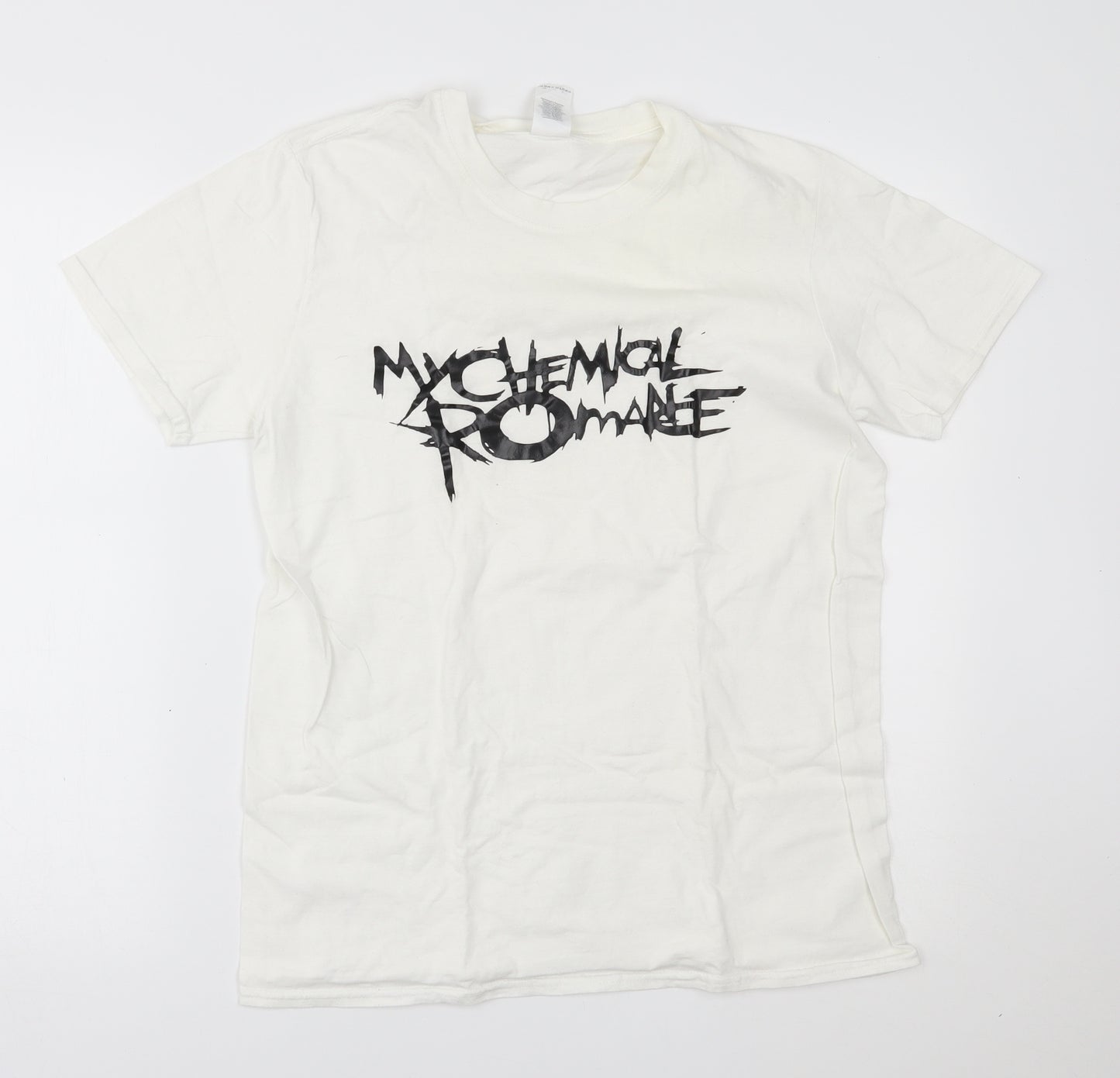 Gildan Womens White   Basic T-Shirt Size M  - my chemical romance