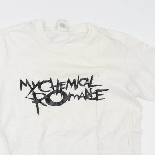 Gildan Womens White   Basic T-Shirt Size M  - my chemical romance