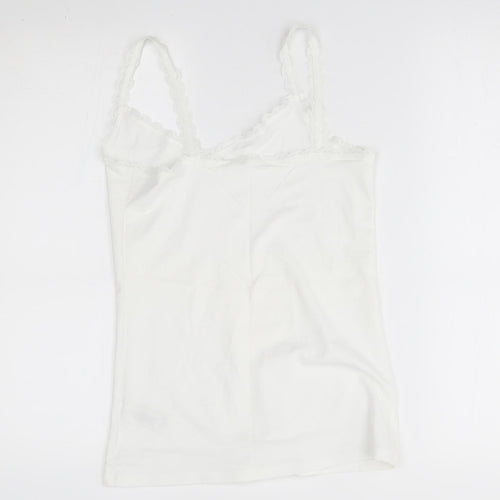 M&S Womens White    Pyjama Top Size 12