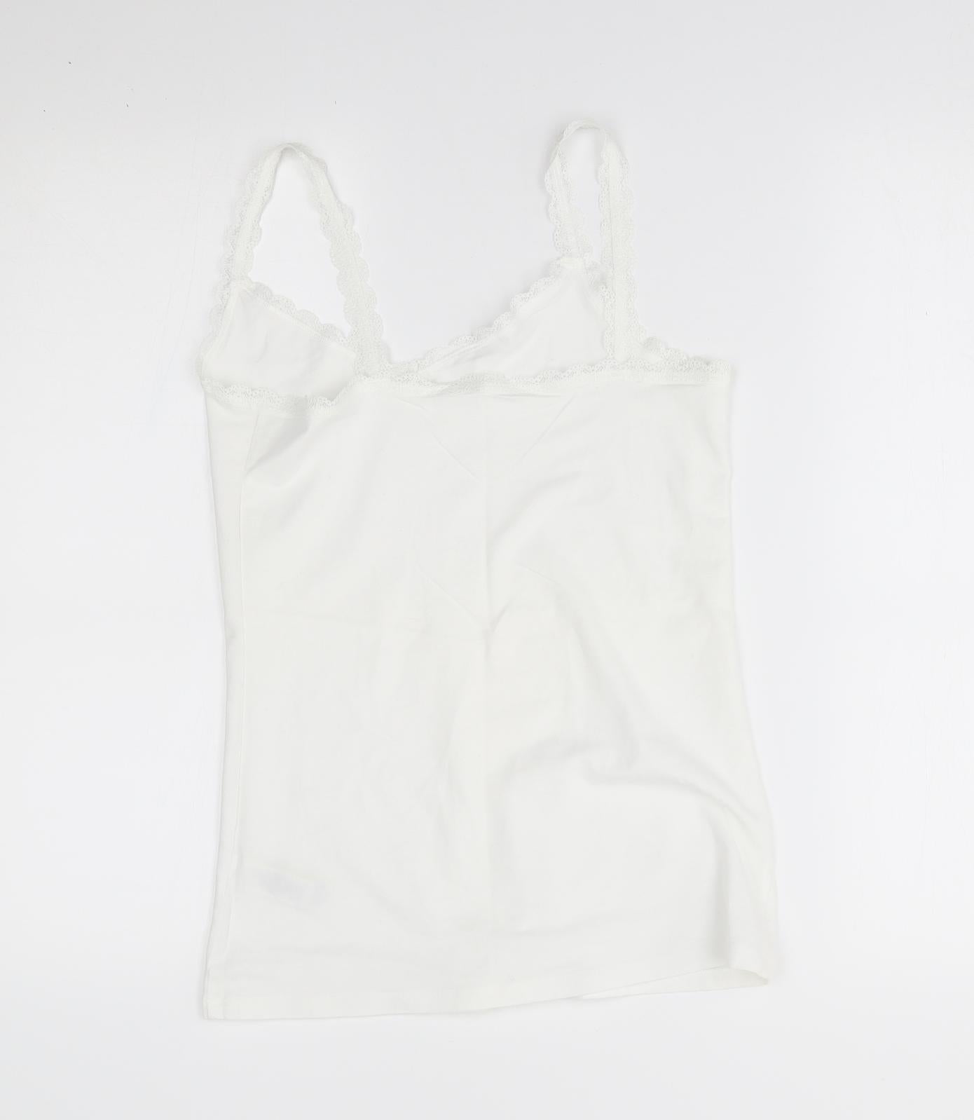 M&S Womens White    Pyjama Top Size 12