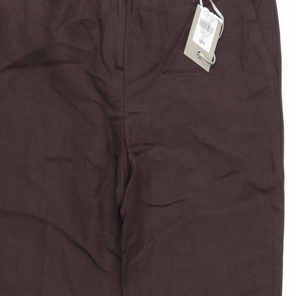 Wallis Womens Brown   Bloomer Trousers Size 12 L28 in