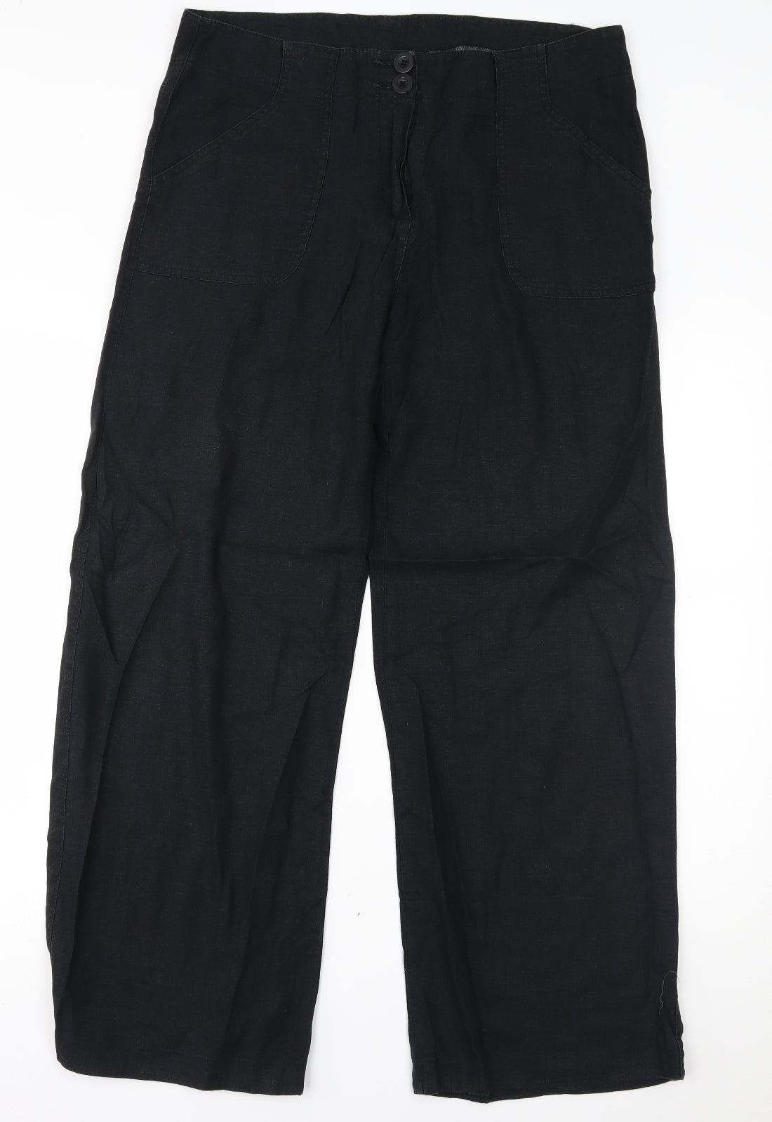 M&S Womens Black   Trousers  Size 14 L26 in