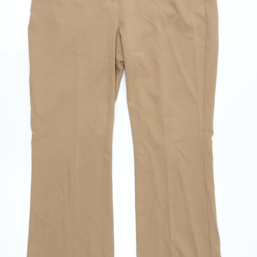 M&S Womens Beige   Trousers  Size 14 L29 in