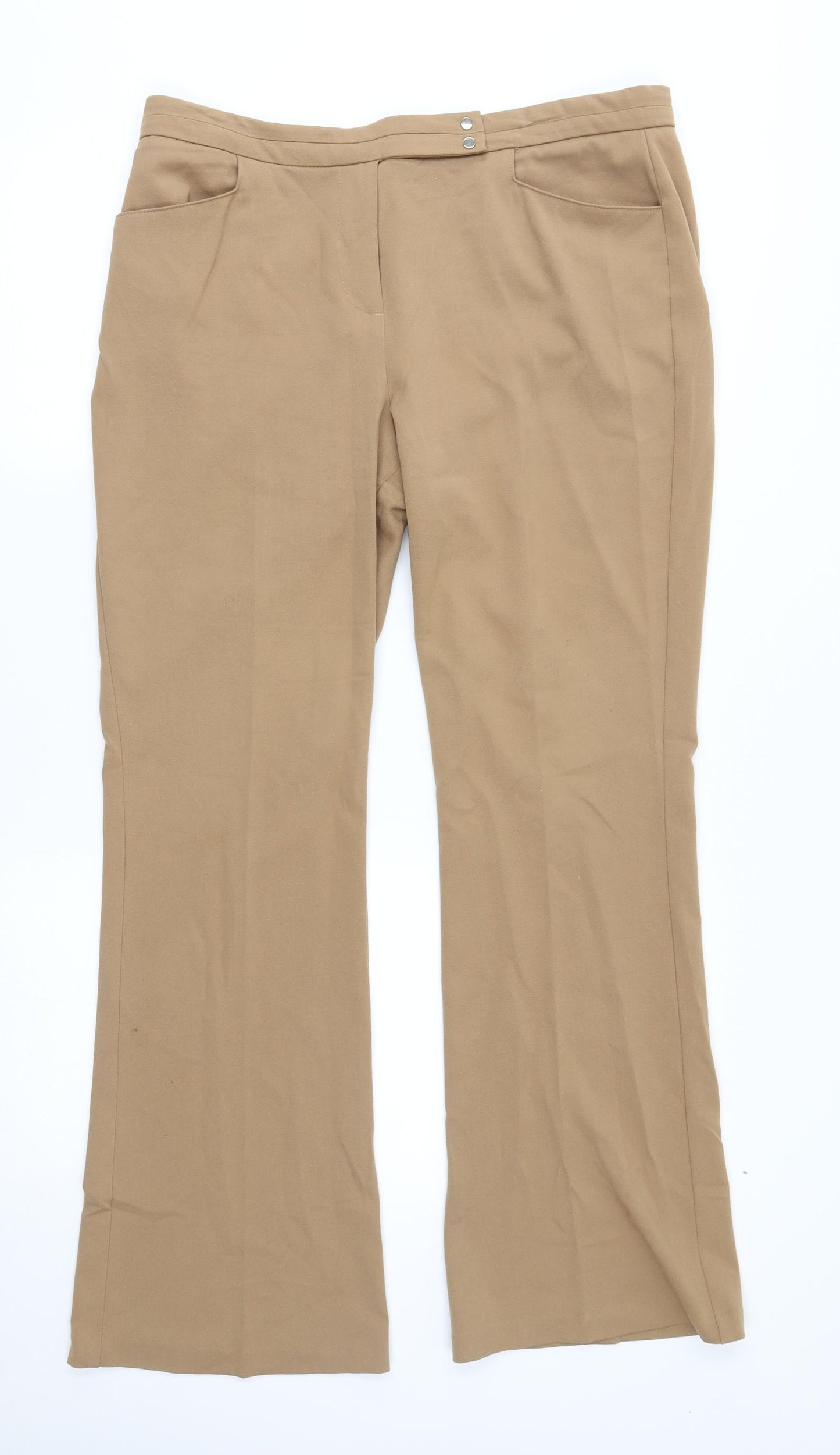 M&S Womens Beige   Trousers  Size 14 L29 in
