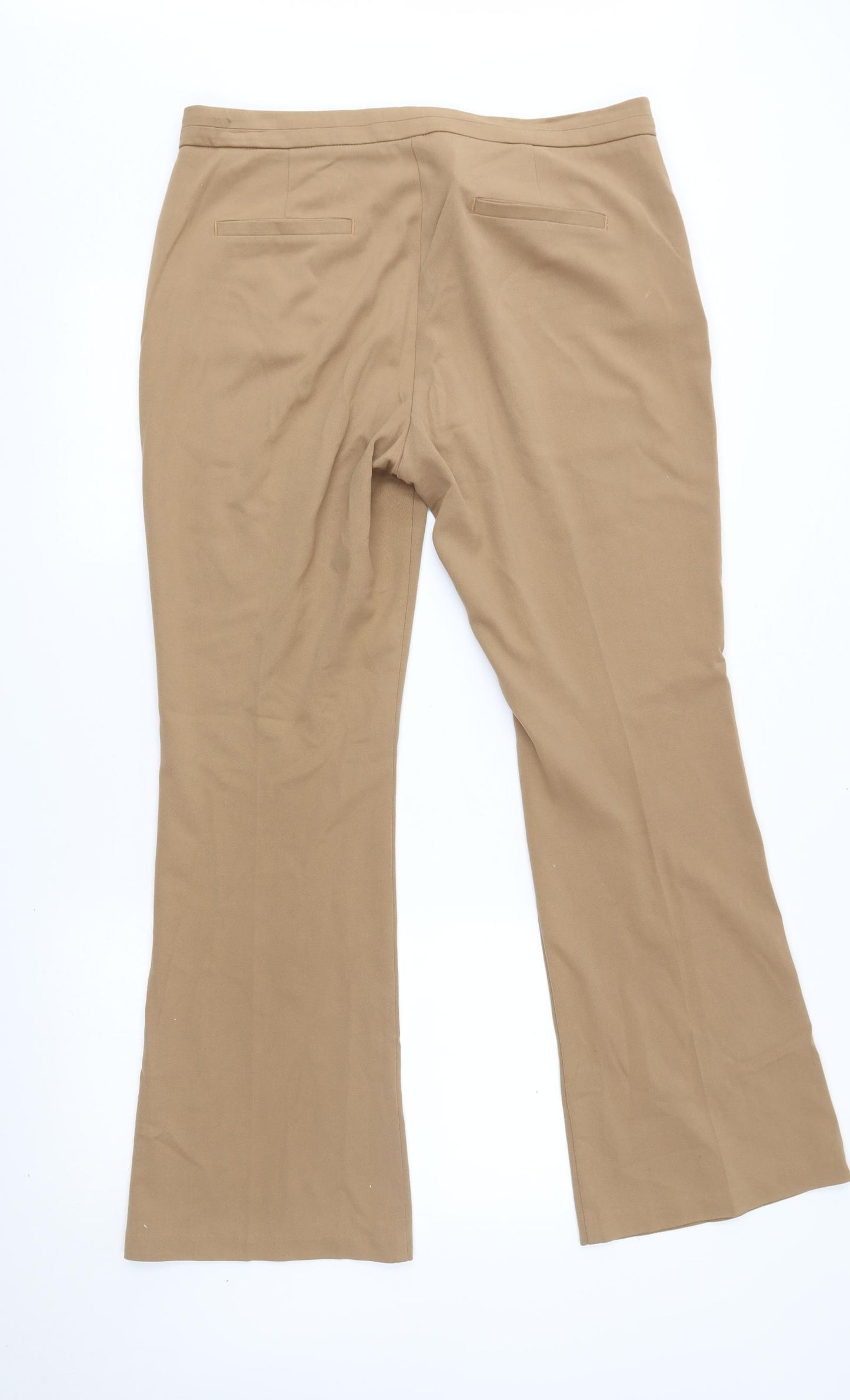 M&S Womens Beige   Trousers  Size 14 L29 in