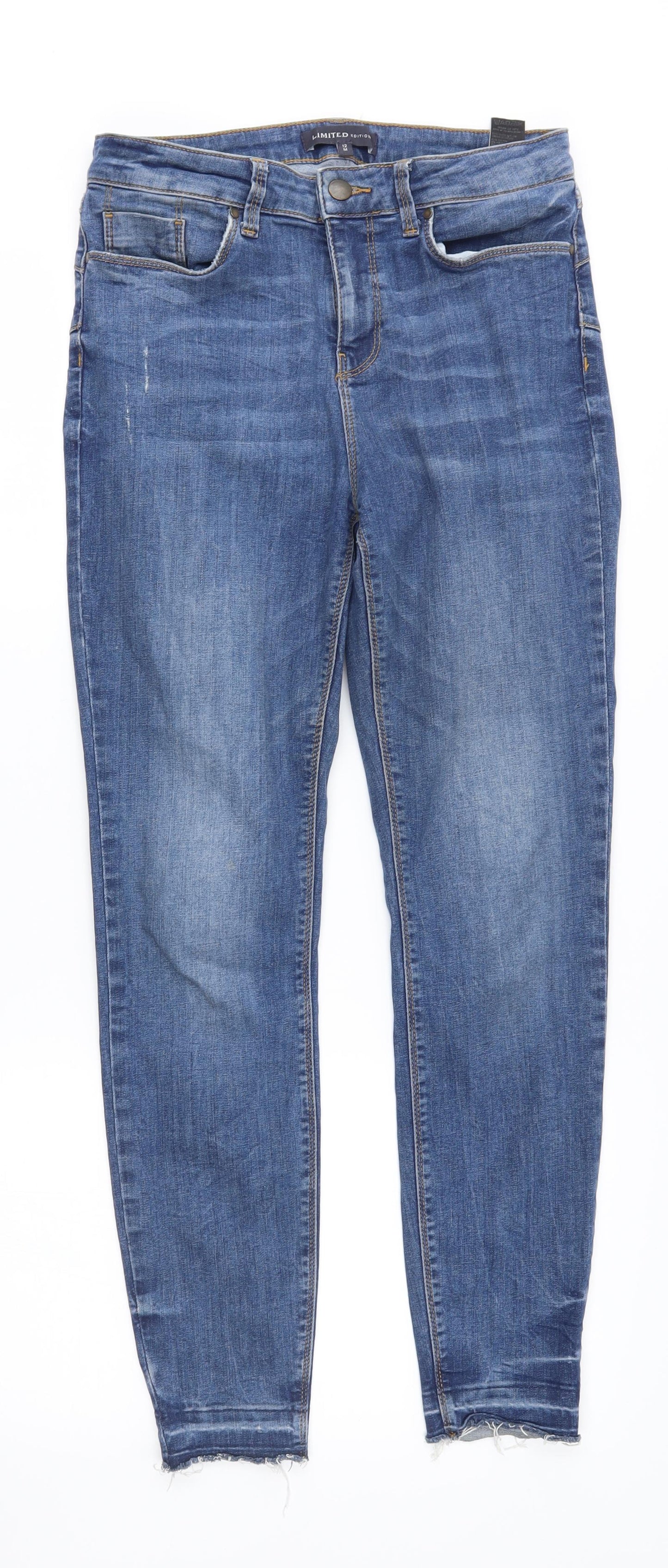 M&S Womens Blue   Skinny Jeans Size 12 L26 in