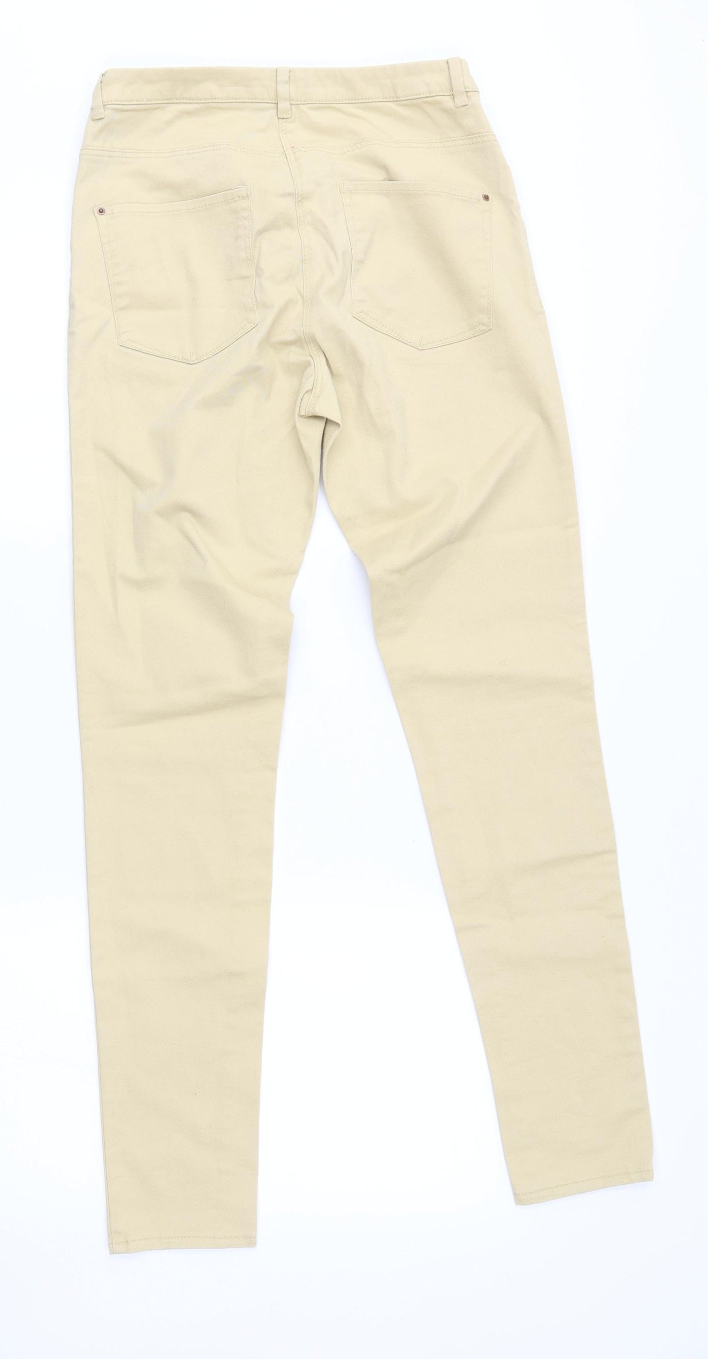 H&M Womens Beige   Straight Jeans Size 8 L30 in