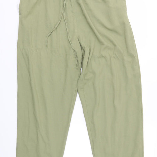 Casual Wear Womens Green   Trousers  Size 14 L27 in