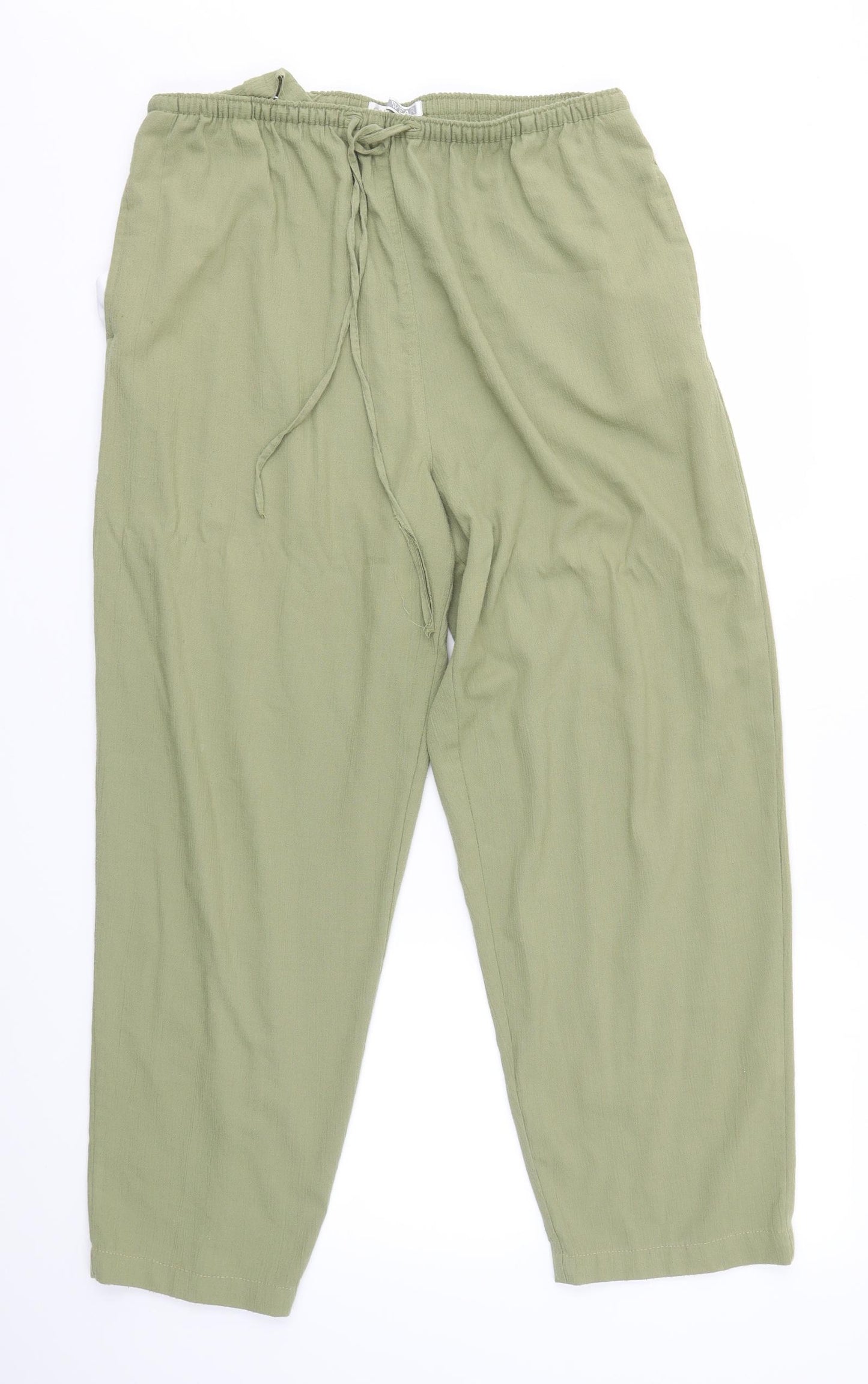 Casual Wear Womens Green   Trousers  Size 14 L27 in