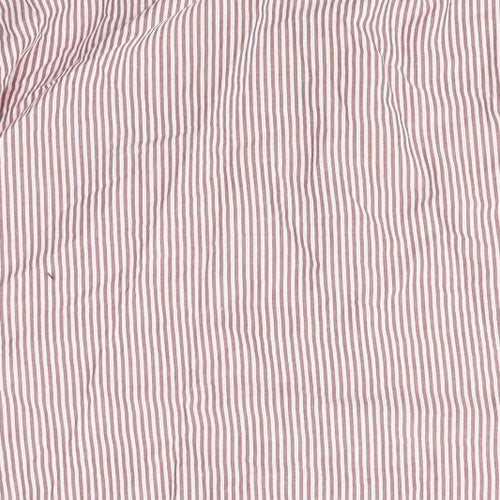 Double TWO Mens Red Striped   Button-Up Size L