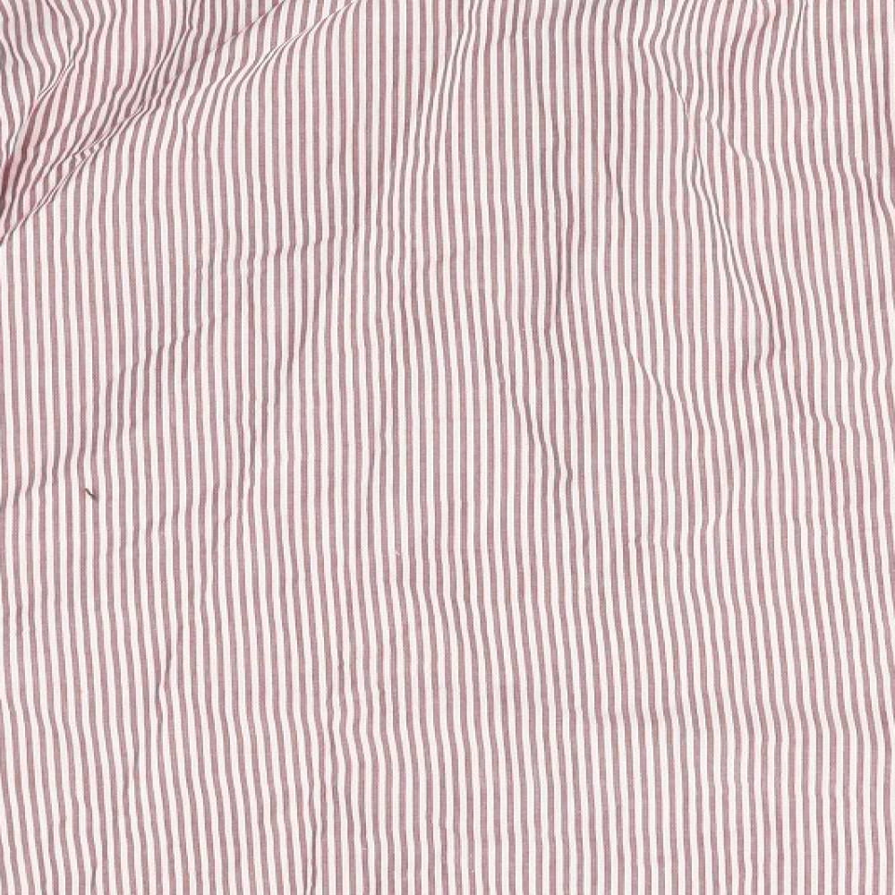Double TWO Mens Red Striped   Button-Up Size L