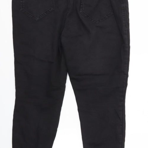 Arcadia Womens Black   Trousers  Size 16 L27 in - stretch waistband