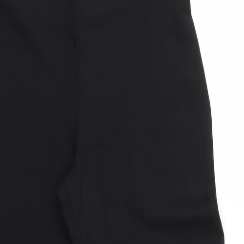Preworn Womens Black   Cropped Leggings Size 14 L22 in - Thick material