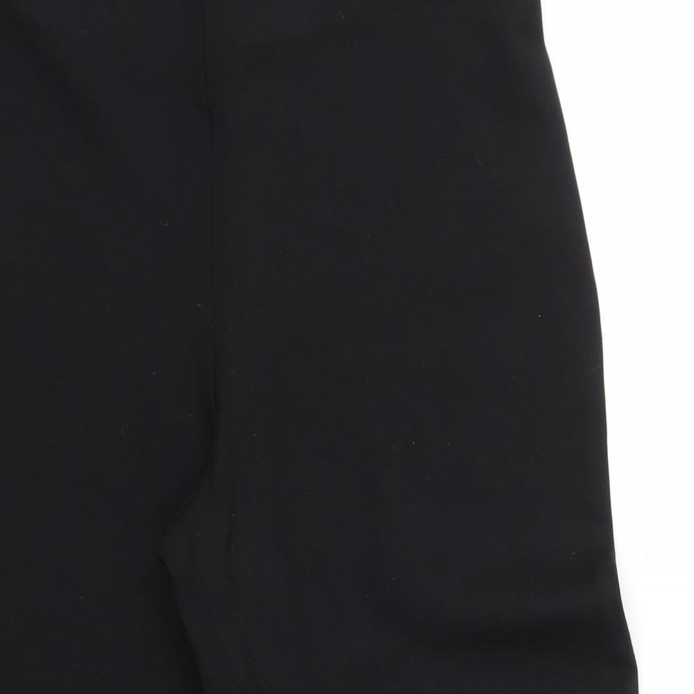 Preworn Womens Black   Cropped Leggings Size 14 L22 in - Thick material