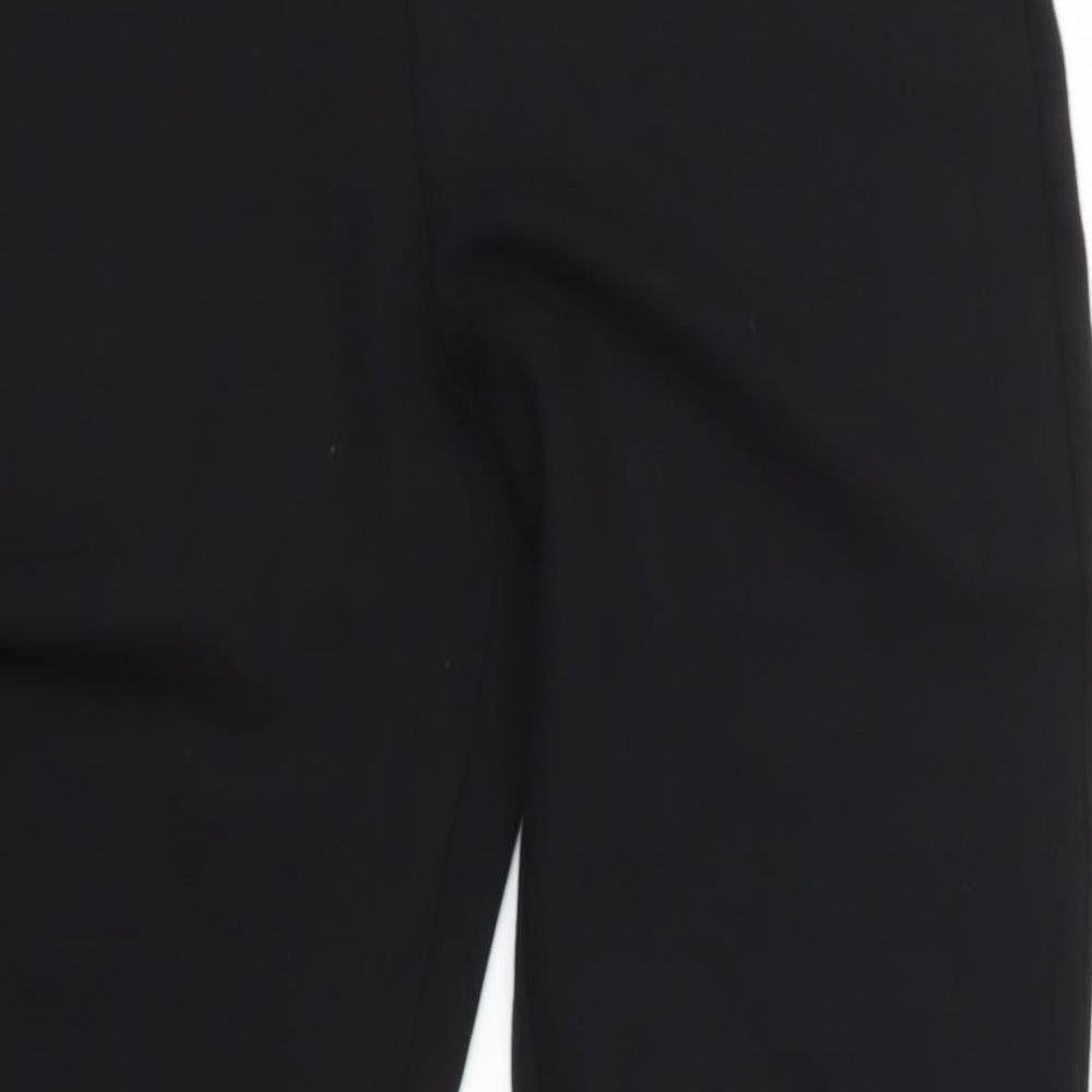 Preworn Womens Black   Cropped Leggings Size 14 L22 in - Thick material