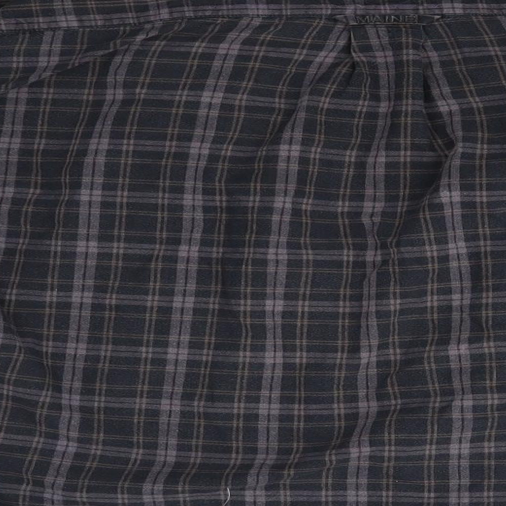 Maine Mens Multicoloured Check   Button-Up Size M