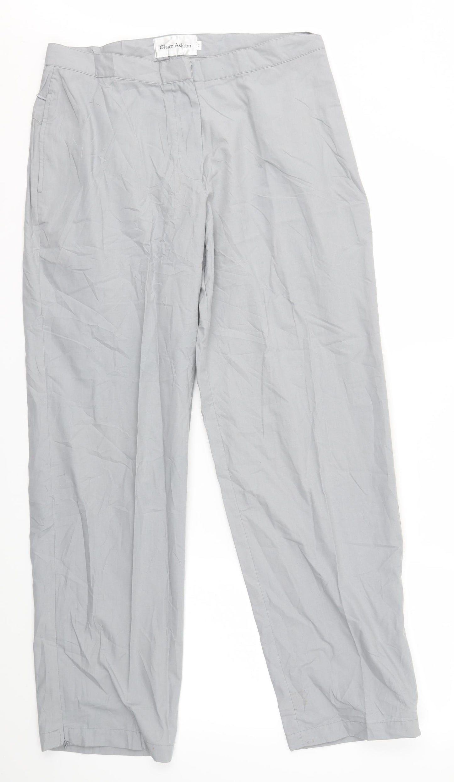 Claire Ashton Womens Grey   Trousers  Size 14 L31 in