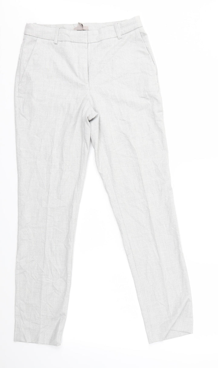 H&M Womens Grey Trousers Size 8 L30 in