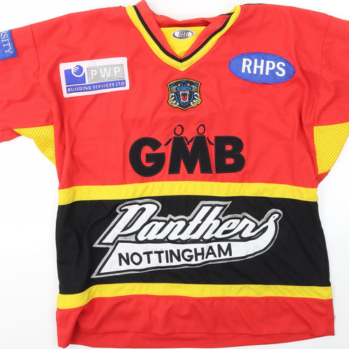 CHSPORT Mens Multicoloured   Basic T-Shirt Size M  - Ice Hockey - Panthers Nottingham