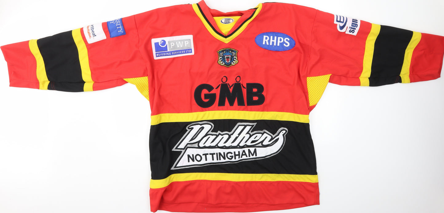CHSPORT Mens Multicoloured   Basic T-Shirt Size M  - Ice Hockey - Panthers Nottingham